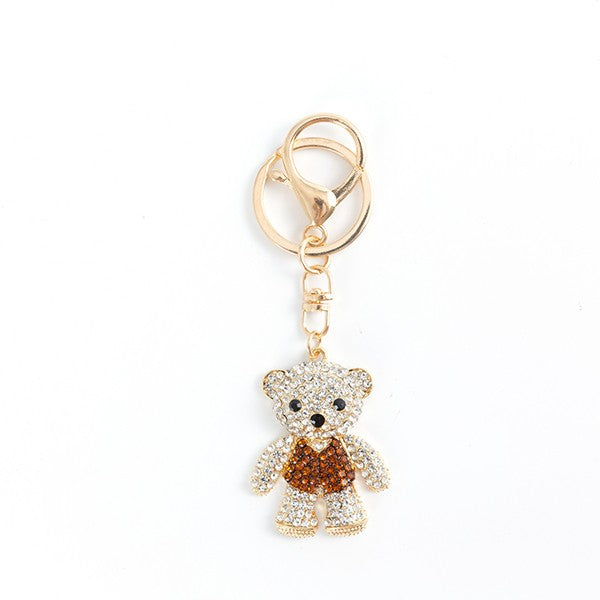 RHINESTONE BEAR KEYCHAIN - BeautySecrets4u