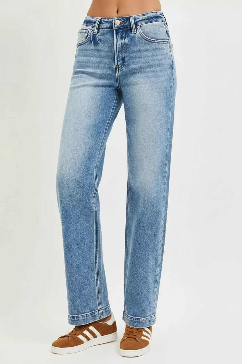 RISEN High Rise Wide Baggy Jeans - BeautySecrets4u