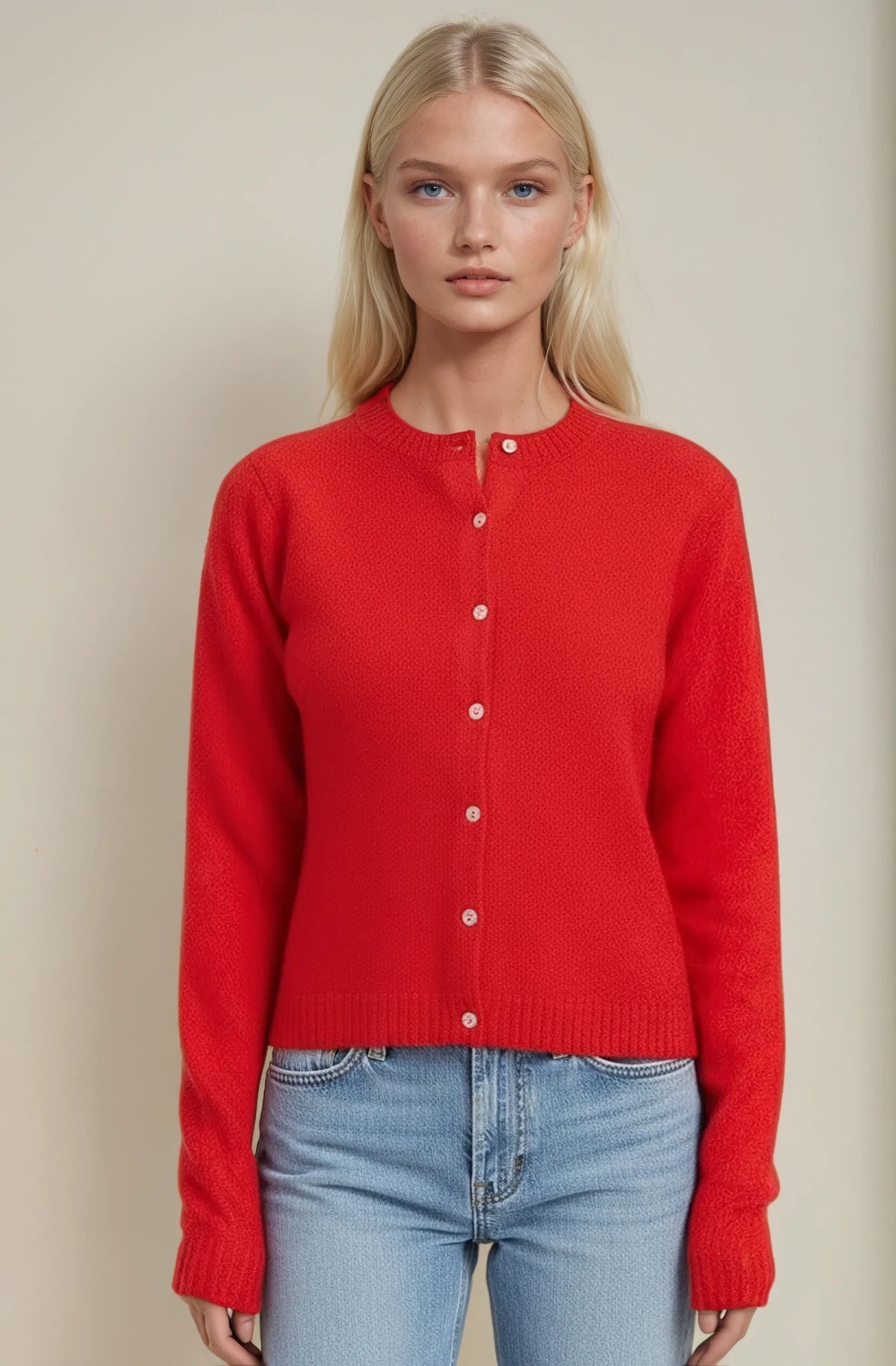 FITTED BUTTON UP CARDIGAN