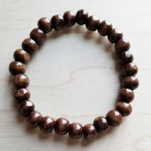 Bracelet Bar -Large Wood Beaded Stretch Bracelet - BeautySecrets4u