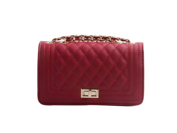 PU LEATHER QUILTED FASHION BAG - BeautySecrets4u