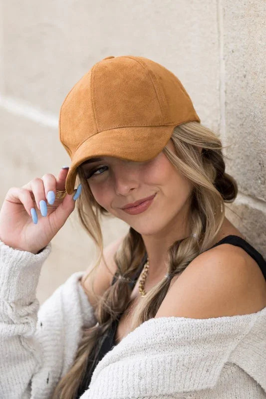 Suede Boyfriend Ball Cap Hat - BeautySecrets4u
