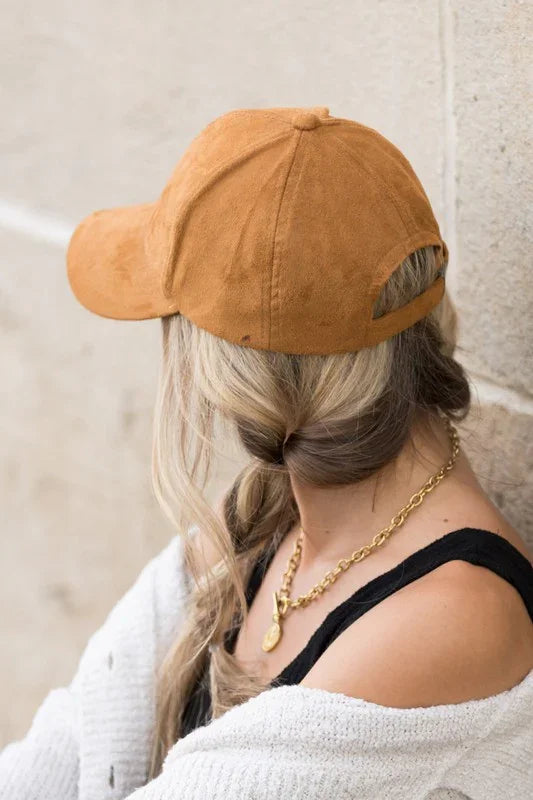 Suede Boyfriend Ball Cap Hat - BeautySecrets4u