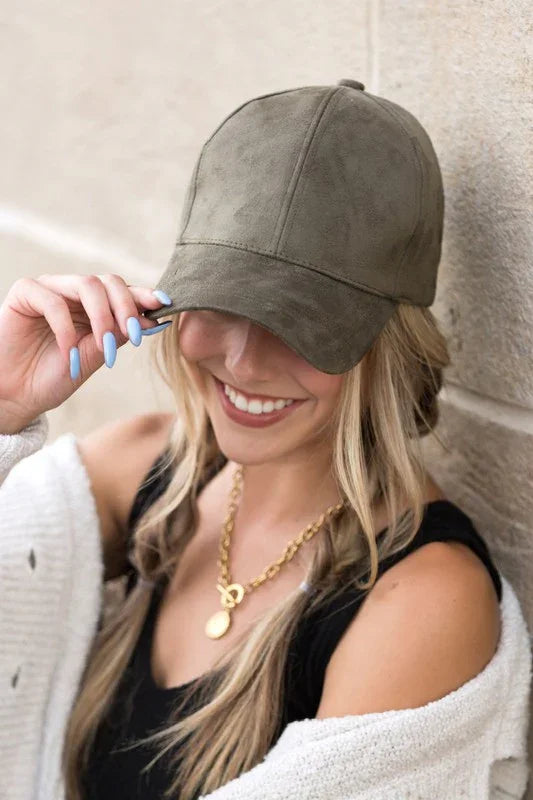 Suede Boyfriend Ball Cap Hat - BeautySecrets4u