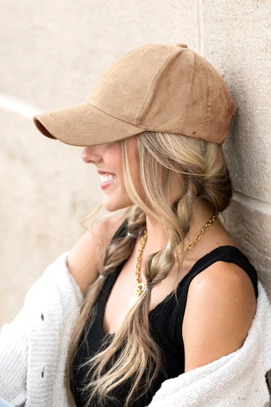Suede Boyfriend Ball Cap Hat - BeautySecrets4u