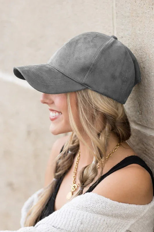 Suede Boyfriend Ball Cap Hat - BeautySecrets4u