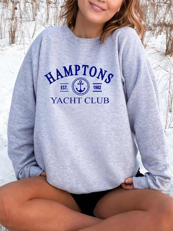 Hamptons Yacht Club CrewNeck Sweatshirt - BeautySecrets4u