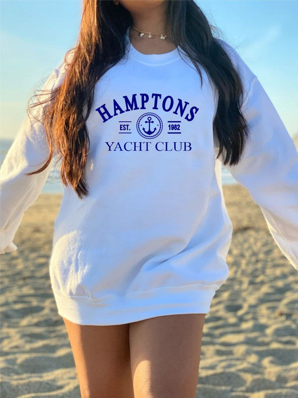 Hamptons Yacht Club CrewNeck Sweatshirt - BeautySecrets4u