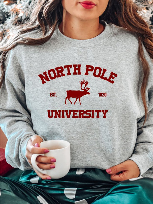 North Pole University Crewneck Sweatshirt - BeautySecrets4u