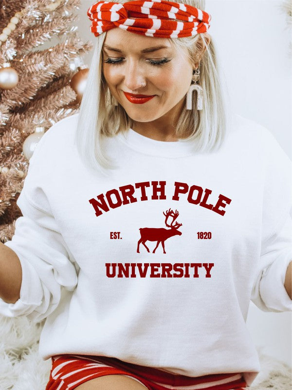 North Pole University Crewneck Sweatshirt - BeautySecrets4u