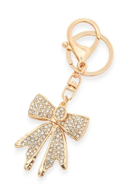 Rhinestone Bow Tie Key Chain - BeautySecrets4u