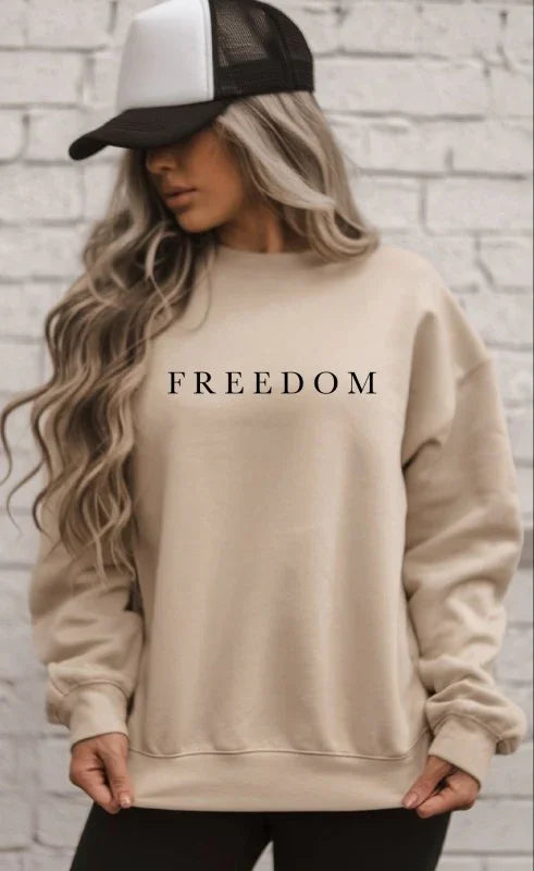 Freedom Kirk Graphic Crewneck Sweatshirt - BeautySecrets4u