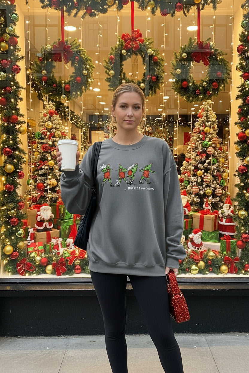 Grinch Dance Funny Christmas Graphic Sweatshirt - BeautySecrets4u