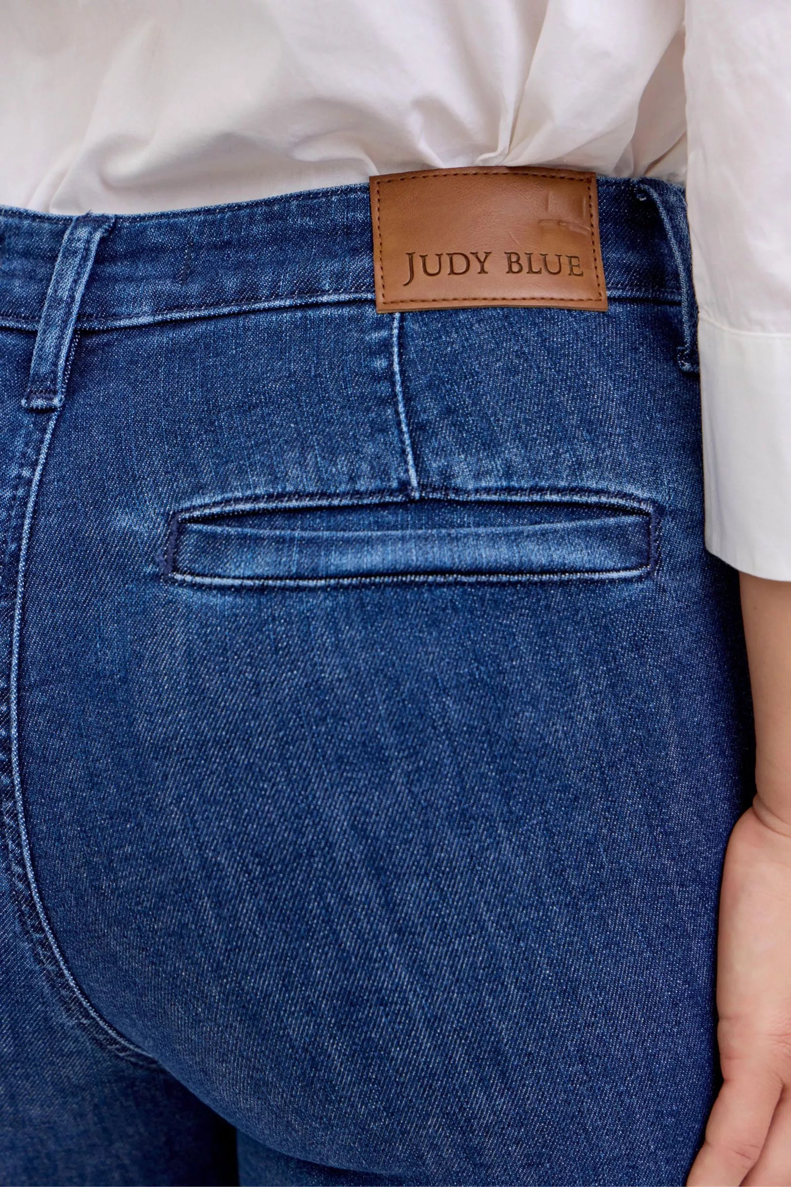 Judy Blue High Waist Flare Jeans with Front Patch Pockets - BeautySecrets4u