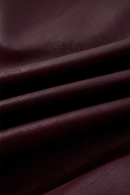 Vegan Leather Sleeveless Mini Dress - BeautySecrets4u