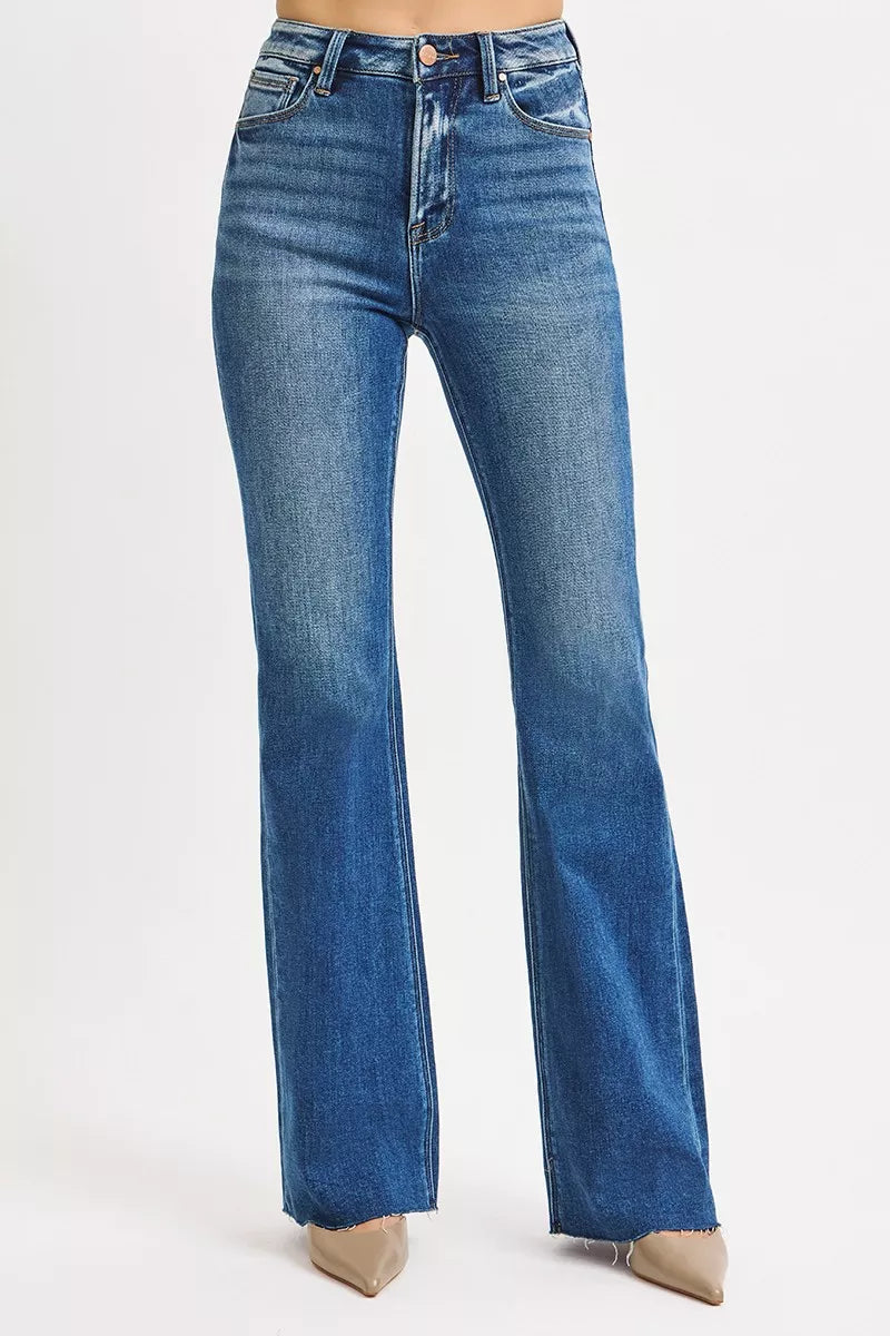 RISEN High Rise Flare Jeans - BeautySecrets4u