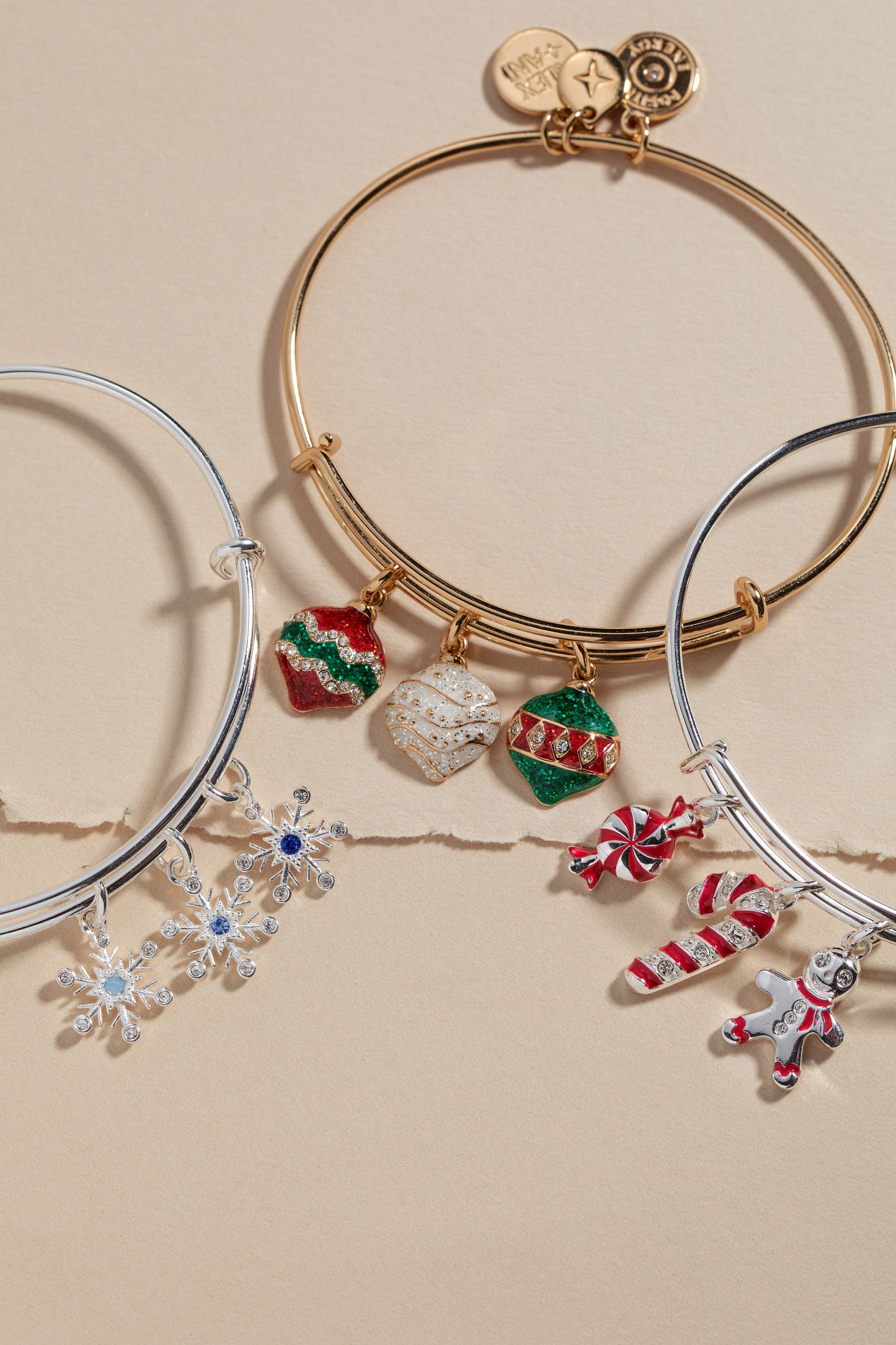 Holiday Candy Cane Charm Bangle