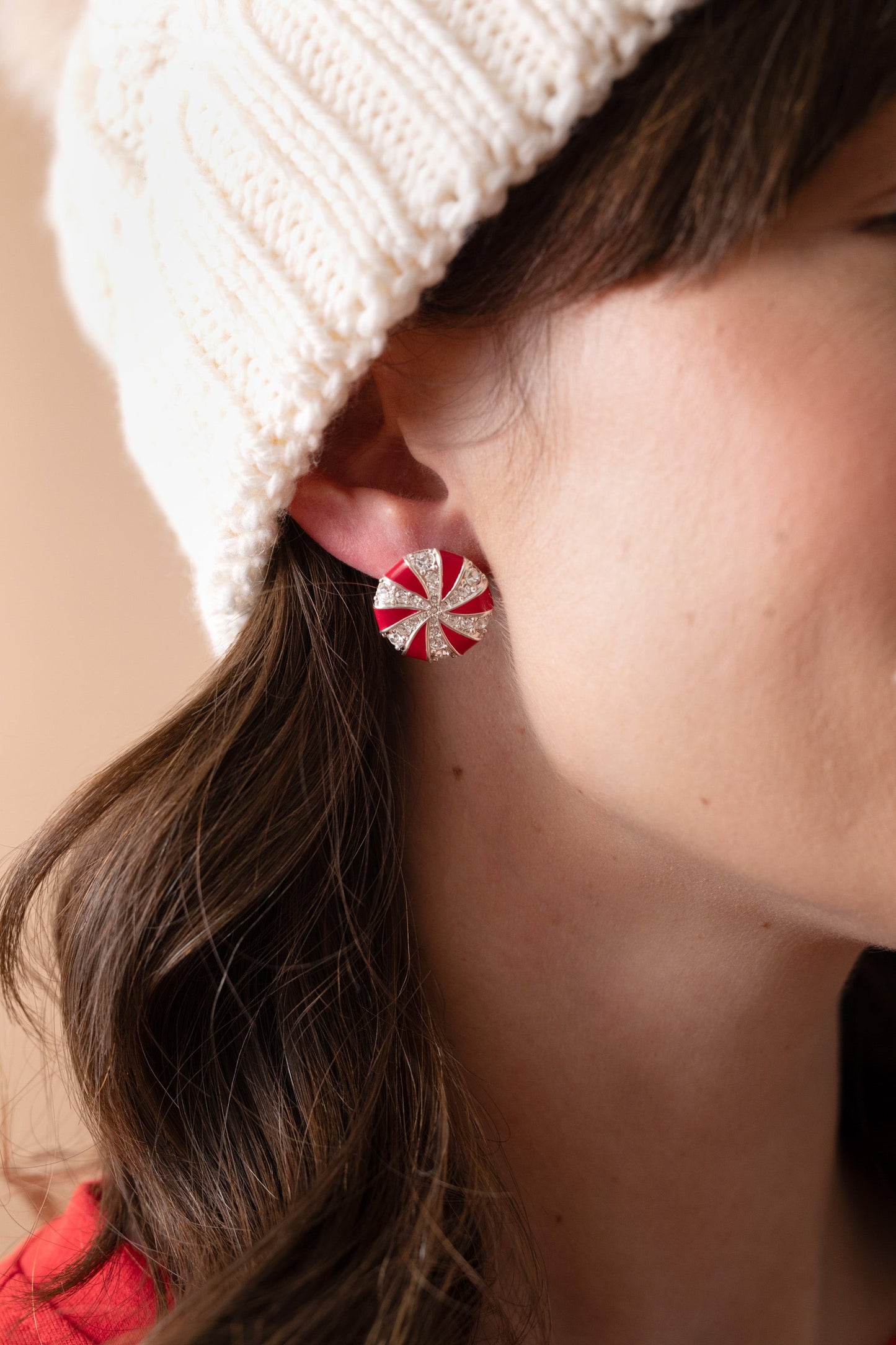 Holiday Peppermint Candy Earrings