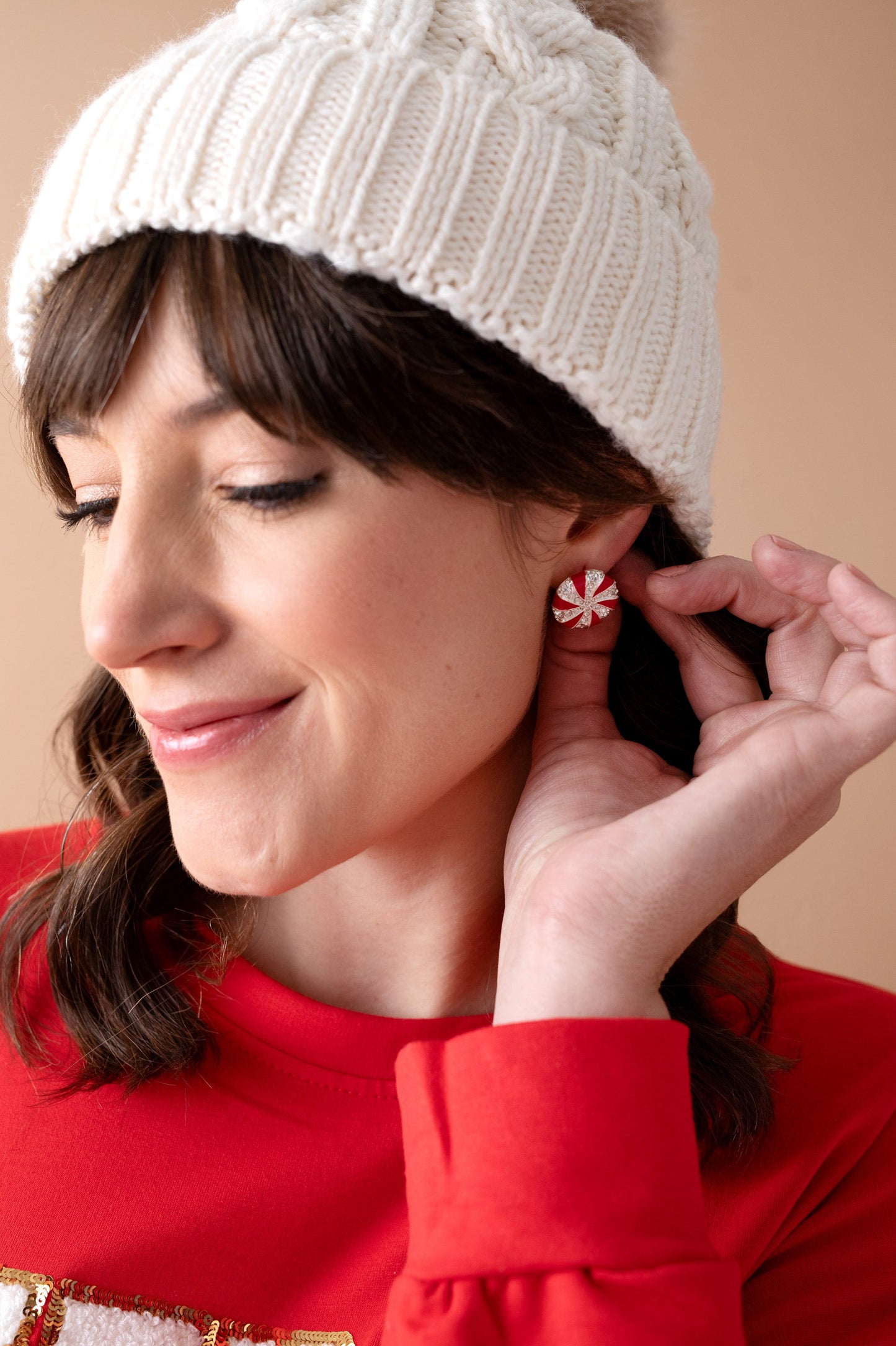 Holiday Peppermint Candy Earrings