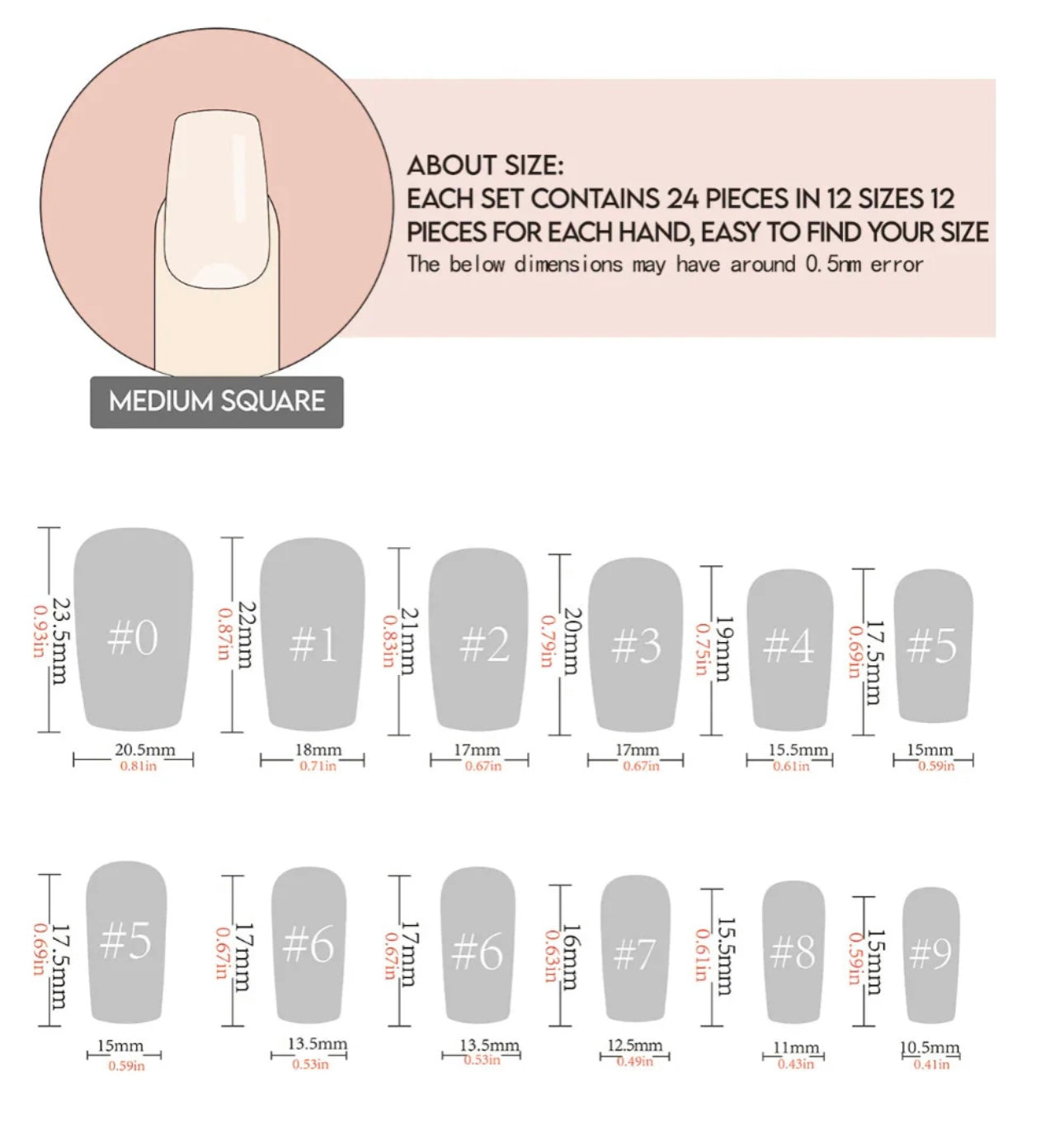 24pcs/Set Brown Gingerbread Man Short Press-On Nails