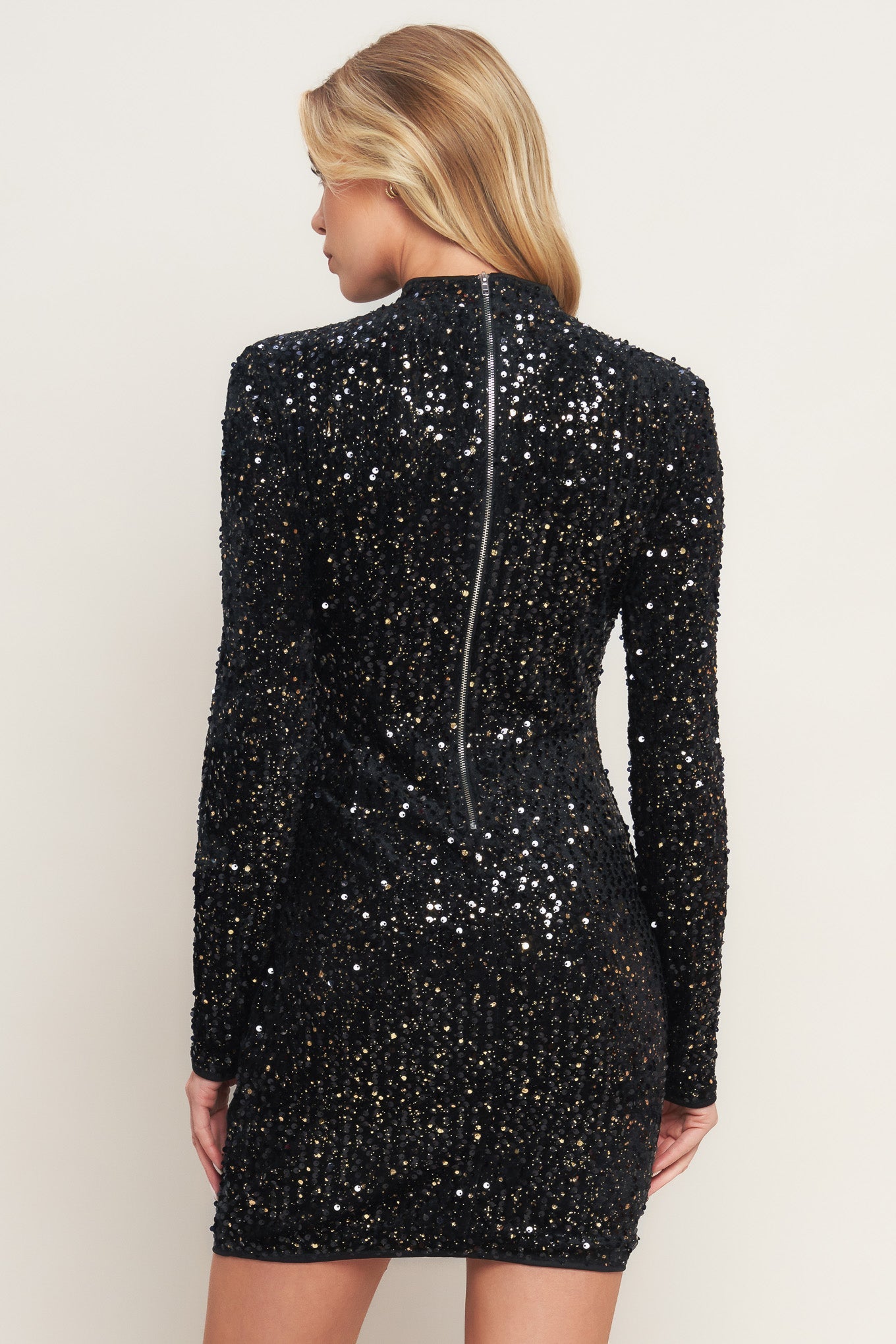 WHIMS OF FATE SEQUIN MINI DRESS