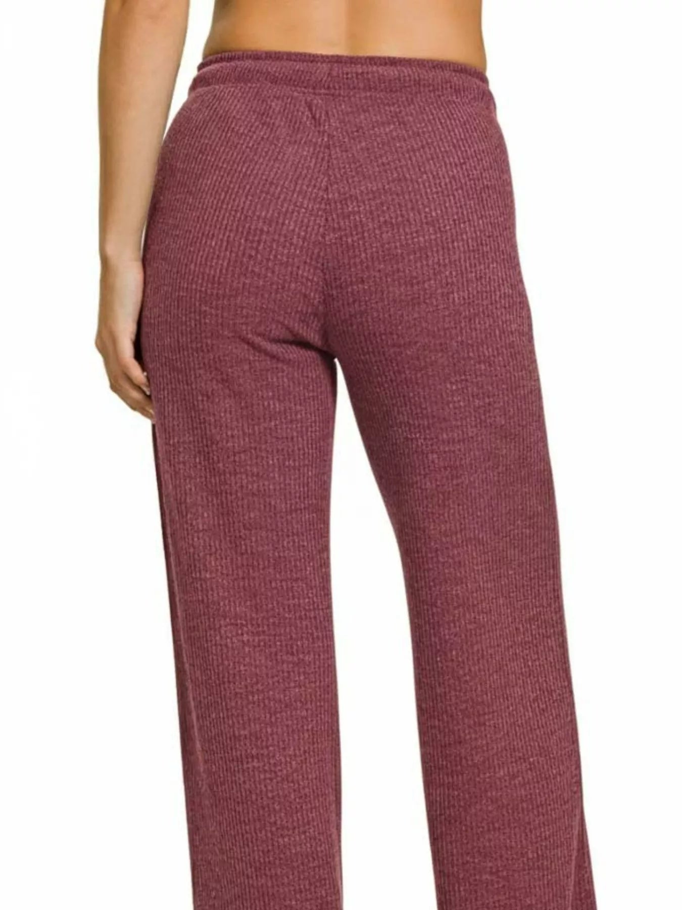 Ribbed Drawstring Lounge Pants - BeautySecrets4u