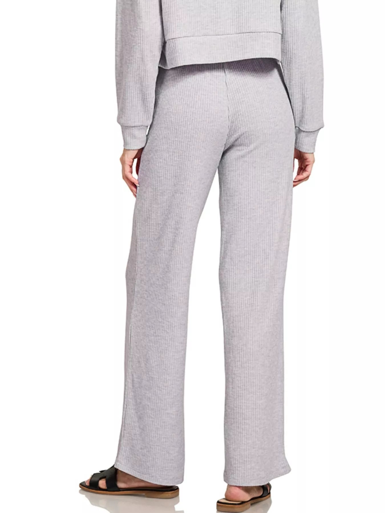 Ribbed Drawstring Lounge Pants - BeautySecrets4u
