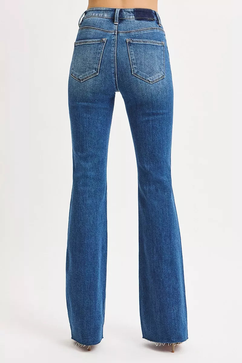 RISEN High Rise Flare Jeans - BeautySecrets4u
