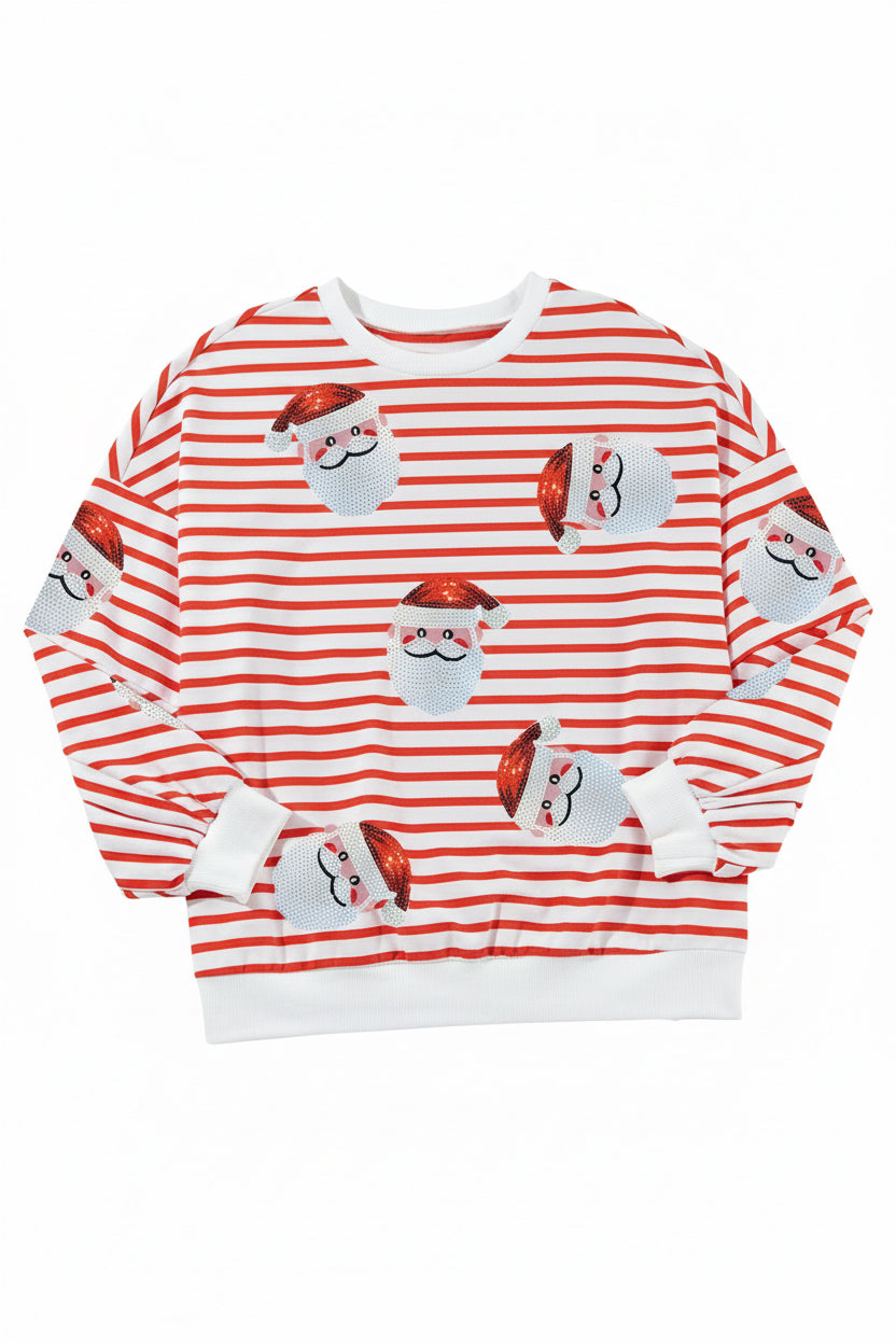 Mirilivia Claus Pattern Christmas Pullover