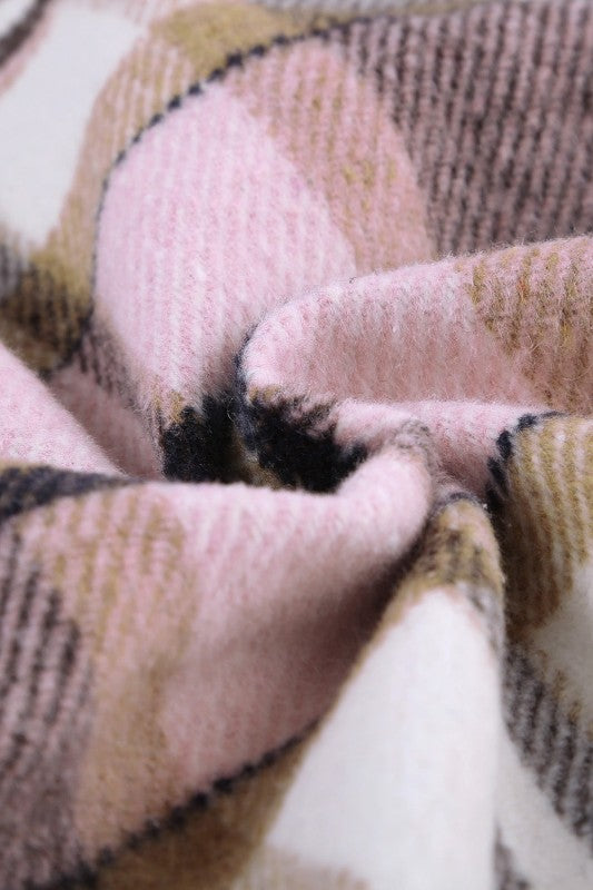 Plaid Pocketed Button Front Shacket - BeautySecrets4u